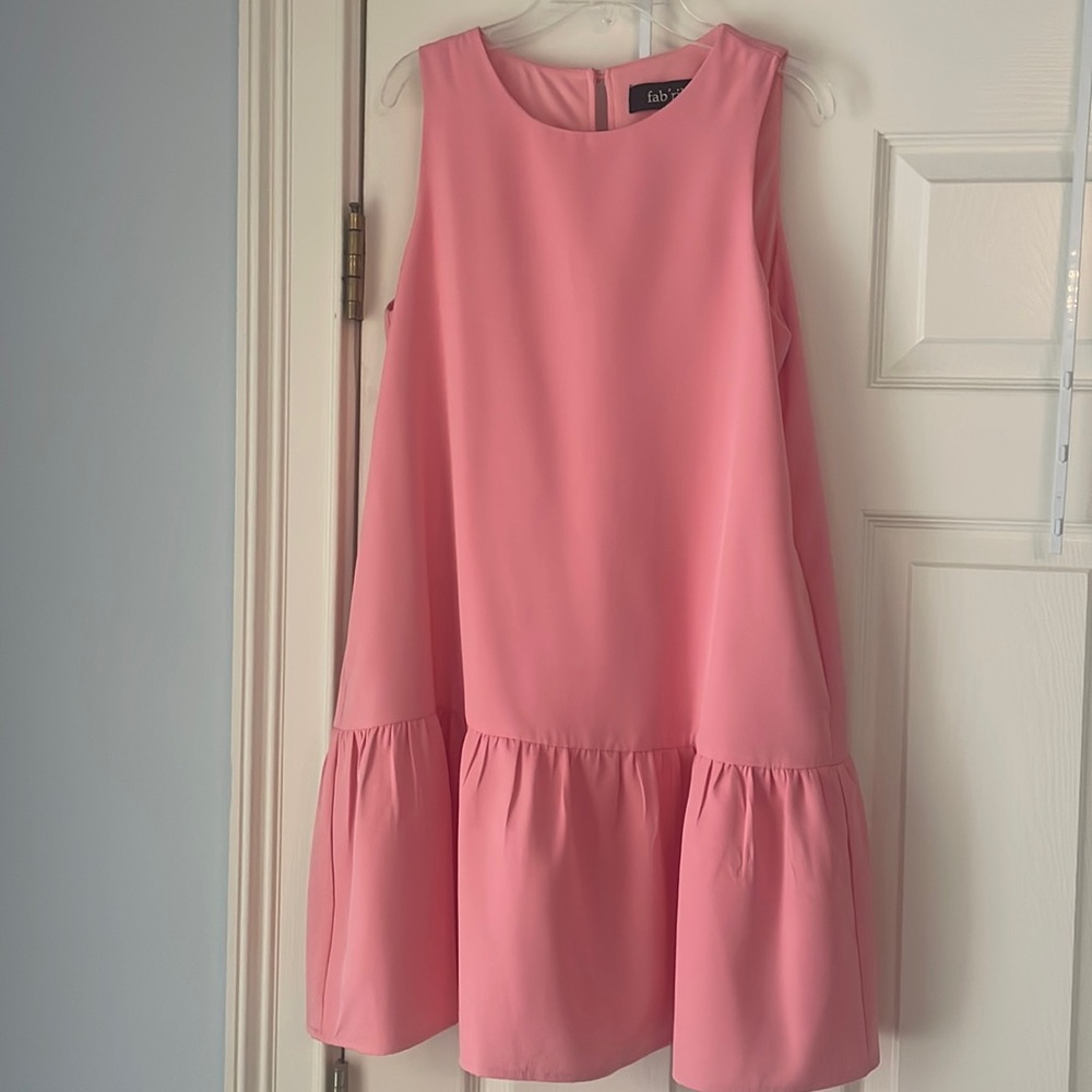 Fab'rik Pink Drop-Waist Shift Dress